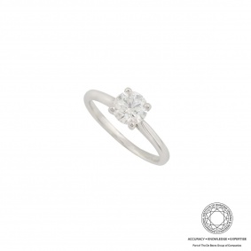 18k White Gold Round Brilliant Cut Diamond Ring 1.00ct G/SI1